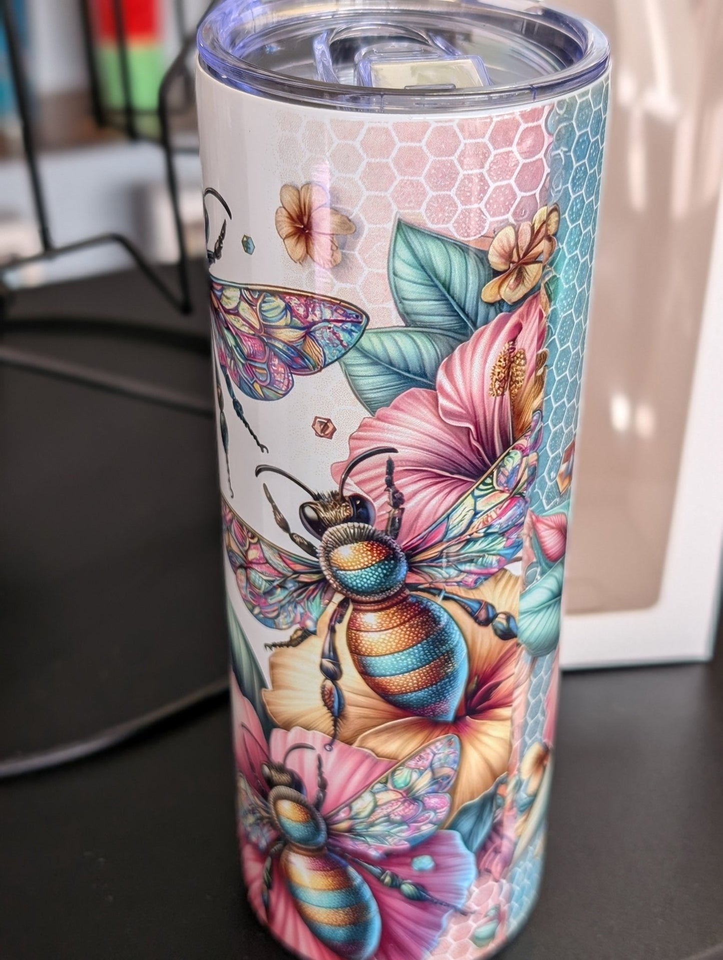Colorful Bees 20 oz Tumbler - Serenity Sparks