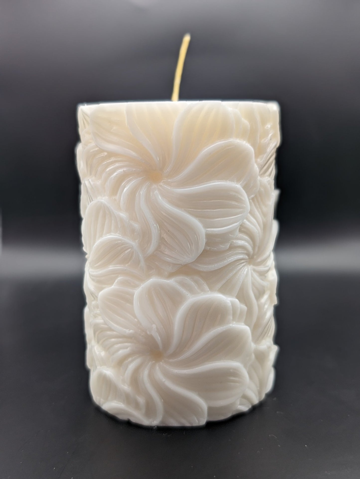 Flower Pillar Candle - Serenity Sparks