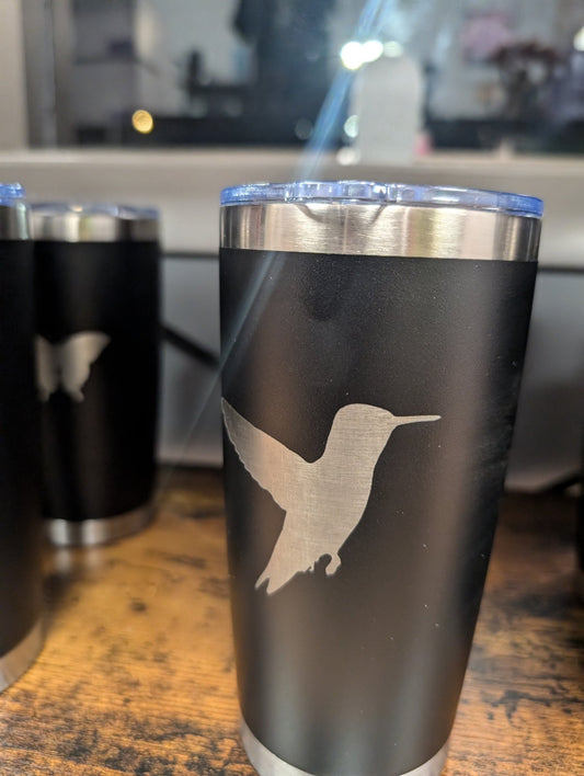 Hummingbird Engraved Tumbler - Serenity Sparks