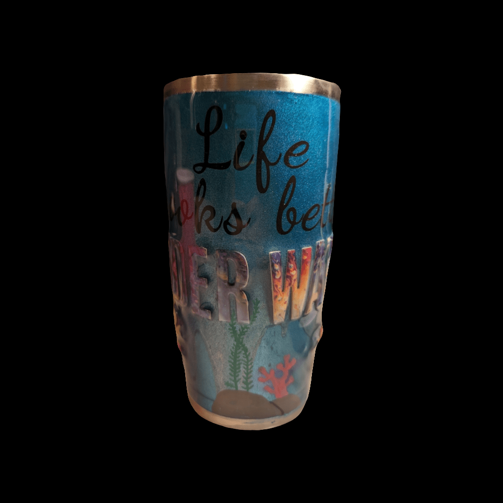 Life looks better under Water tumbler - Serenity Sparks