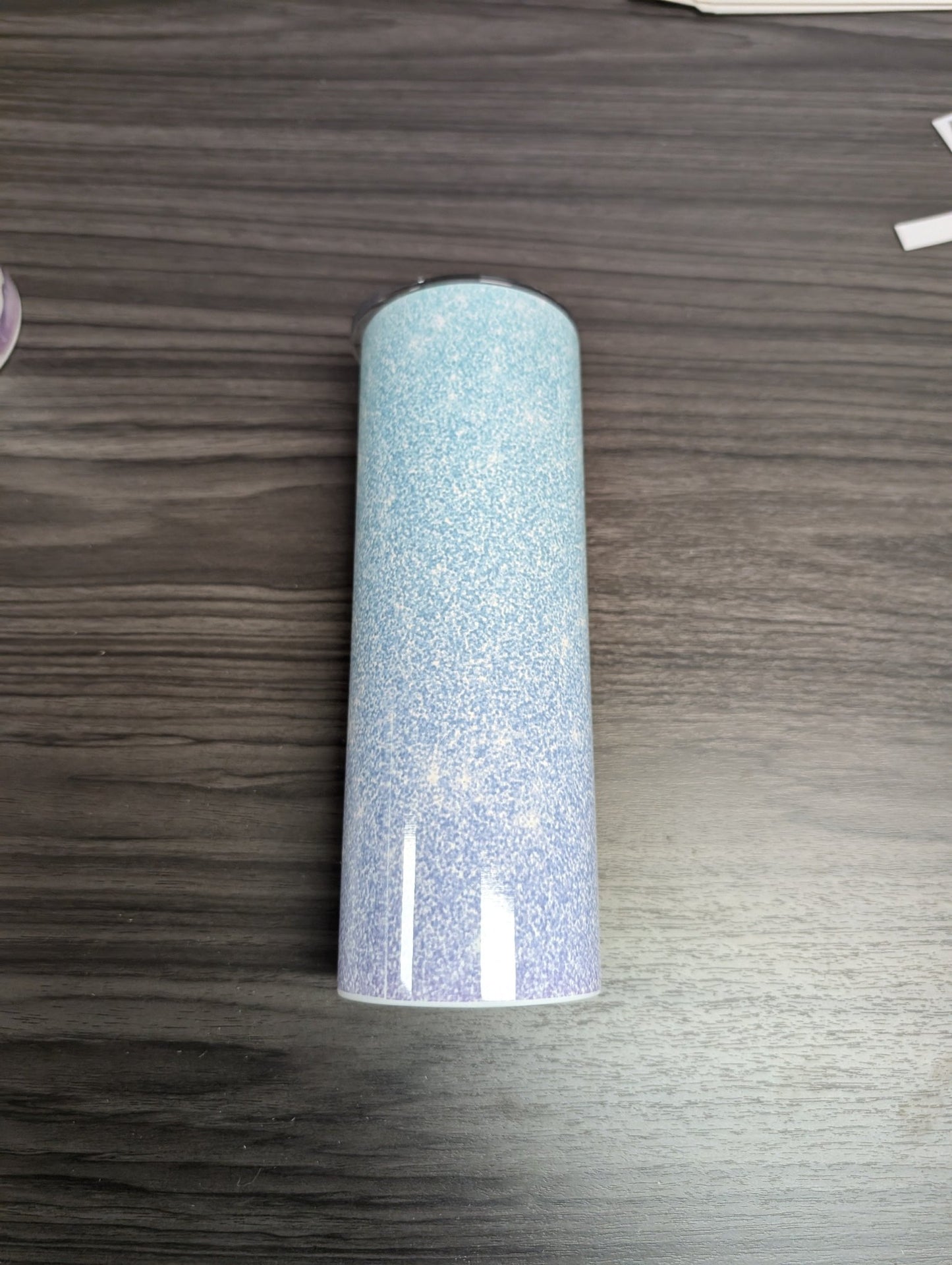 Light Blue and Purple Sparkles Tumbler - Serenity Sparks